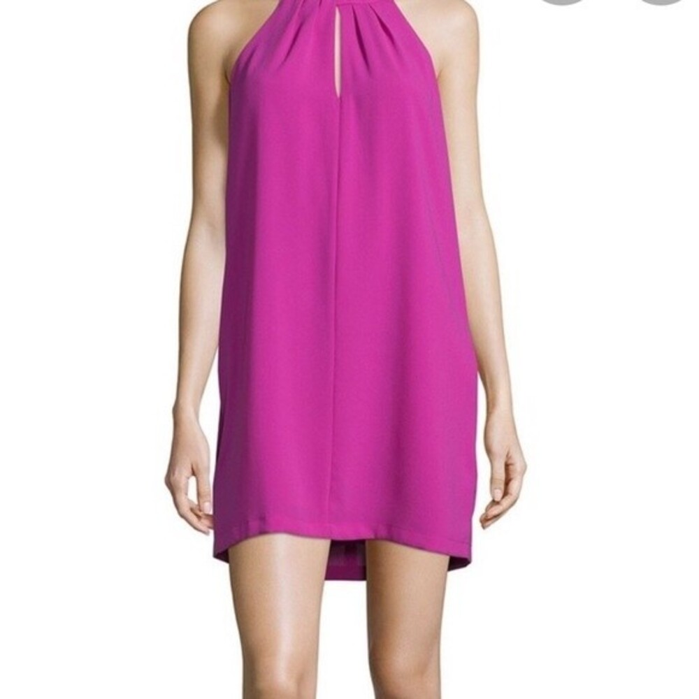BCBGMaxazria Tristyn Women’s Barbiecon Pink Fuchsia Sleeveless Flowy Dress S